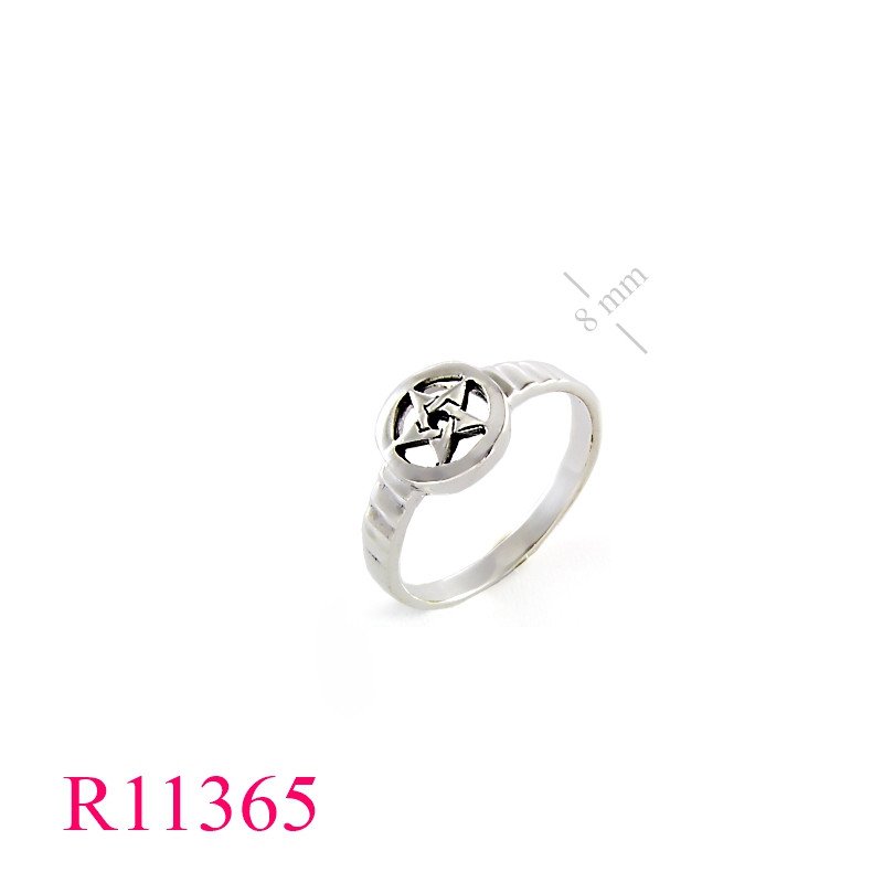 <p>Ring, a star in circle.</p>
