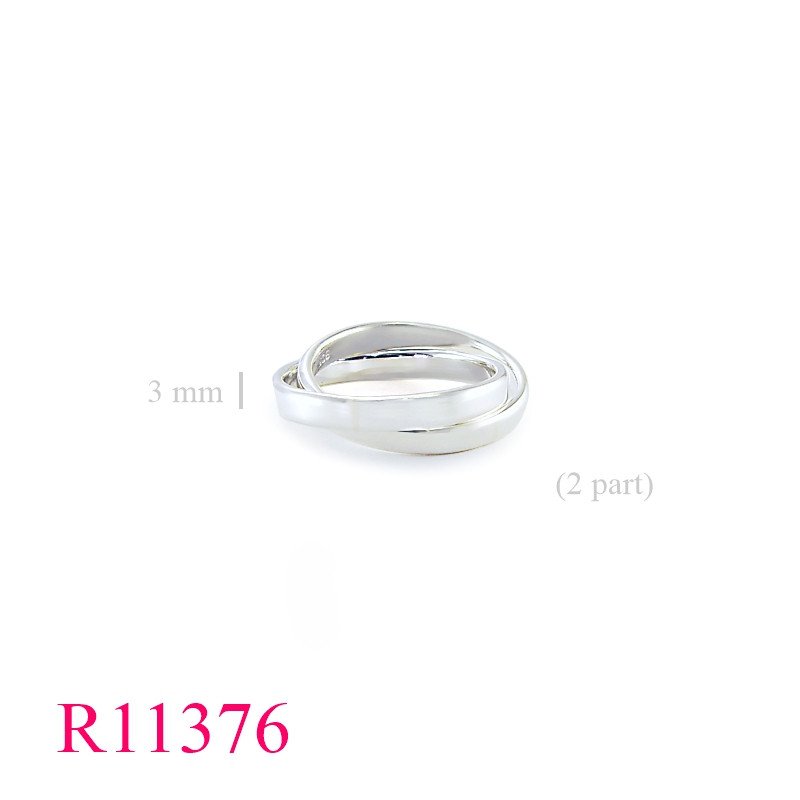<p>Band Ring, double 3mm bands.</p>