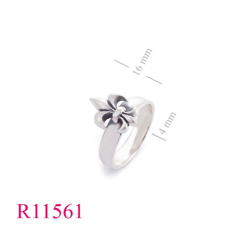 <p>Band Ring, fleur-di-lis on 5mm.</p>