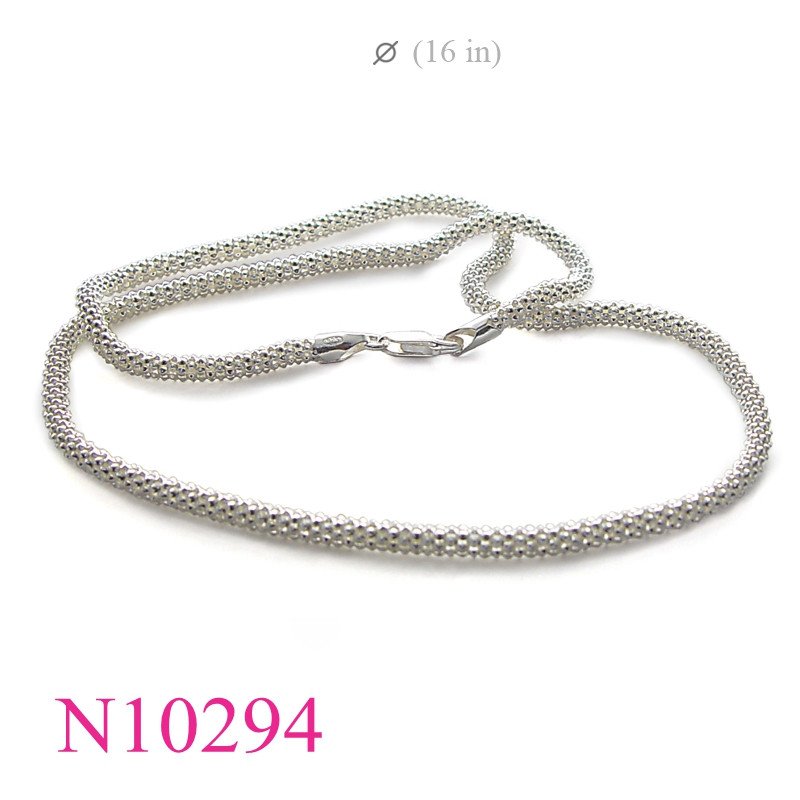 Necklace, 16 inches hollow round design.