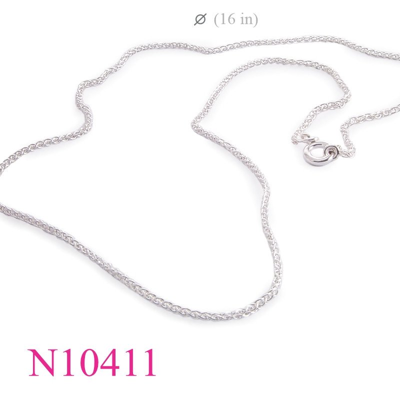 <p>Necklace, 16 inches rope chain.</p>