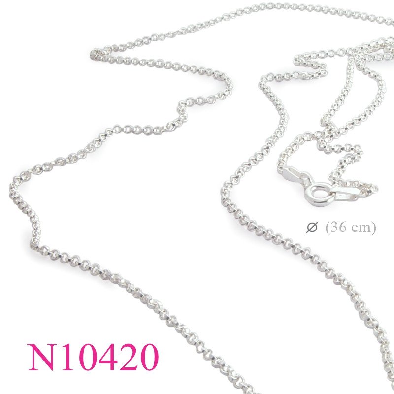 <p>Necklace, 36cm. small rollo chain.</p>