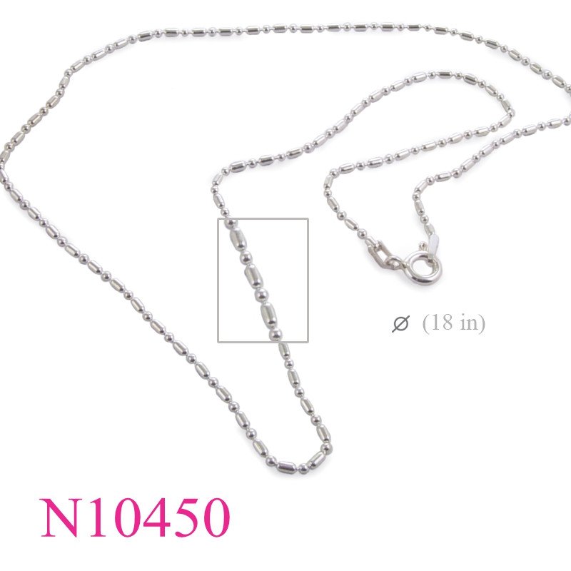 <p>Necklace, 18 inches cylinder+ball chain.</p>