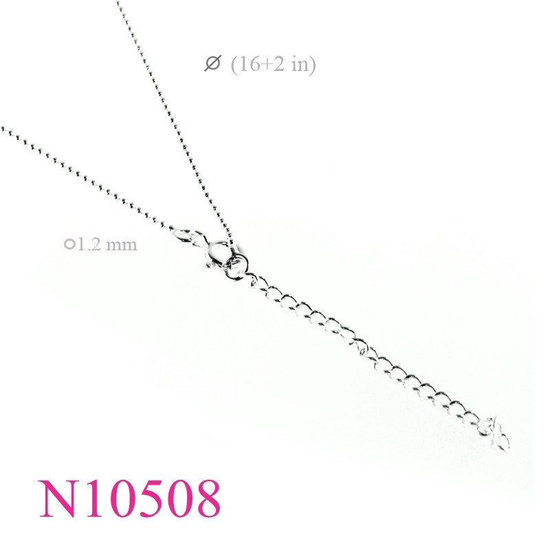 <p>Necklace, 16+2 inches 1.2mm ball chain.</p>