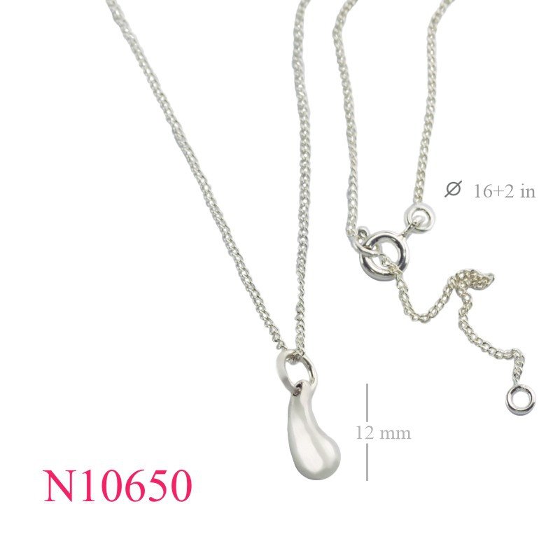 <p>Necklace, 16 inches chain and drop charm.</p>