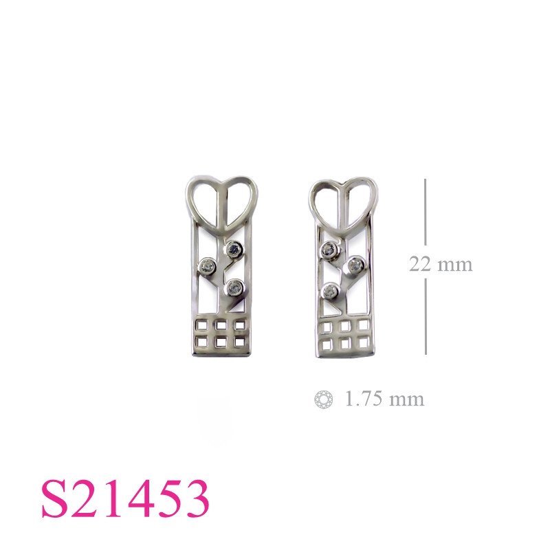 <p>Mackintosh Earrings, CZ Earrings, Mackintosh design with samll CCZs.</p>