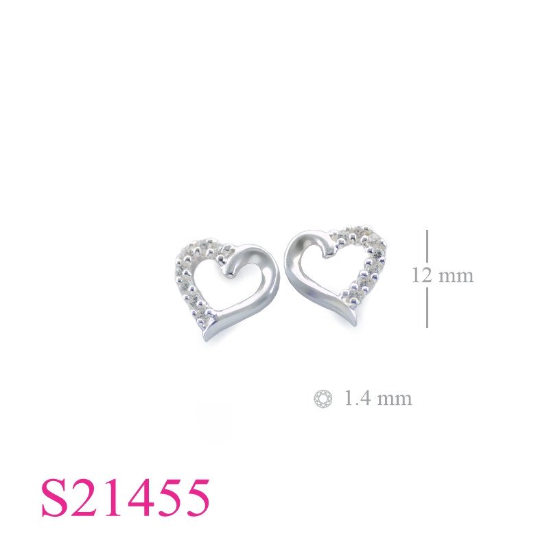 <p>Heart Earrings, CZ Earrings, opened with small CCZs.</p>