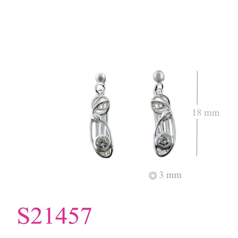 <p>Mackintosh Earrings, CZ Earrings, Mackintosh design with ball stud and round CCZs.</p>