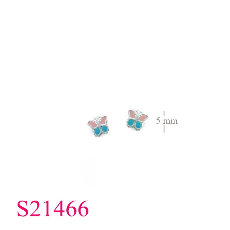 <p>Earrings, enamel small butterfly.</p>