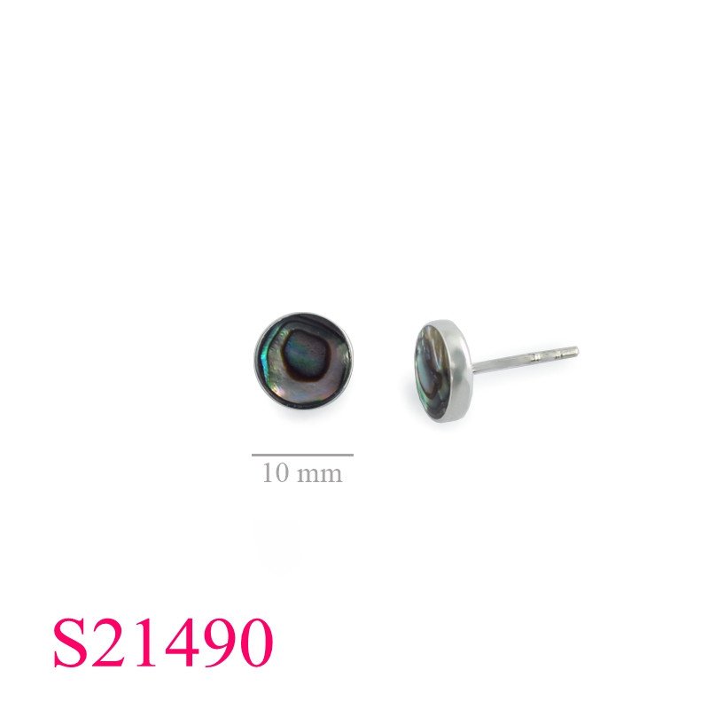 <p>Earrings, 9mm round.</p>