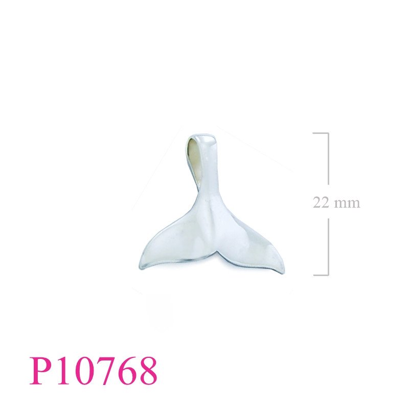 <p>Pendant, whale tail.</p>