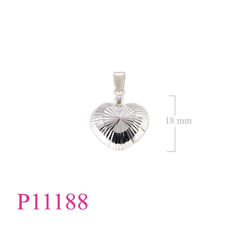 <p>Heart Pendant, 16mm diamond cut heart.</p>