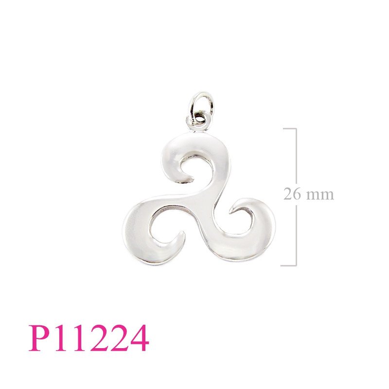 <p>Pendant, 3 spirals 26mm.</p>