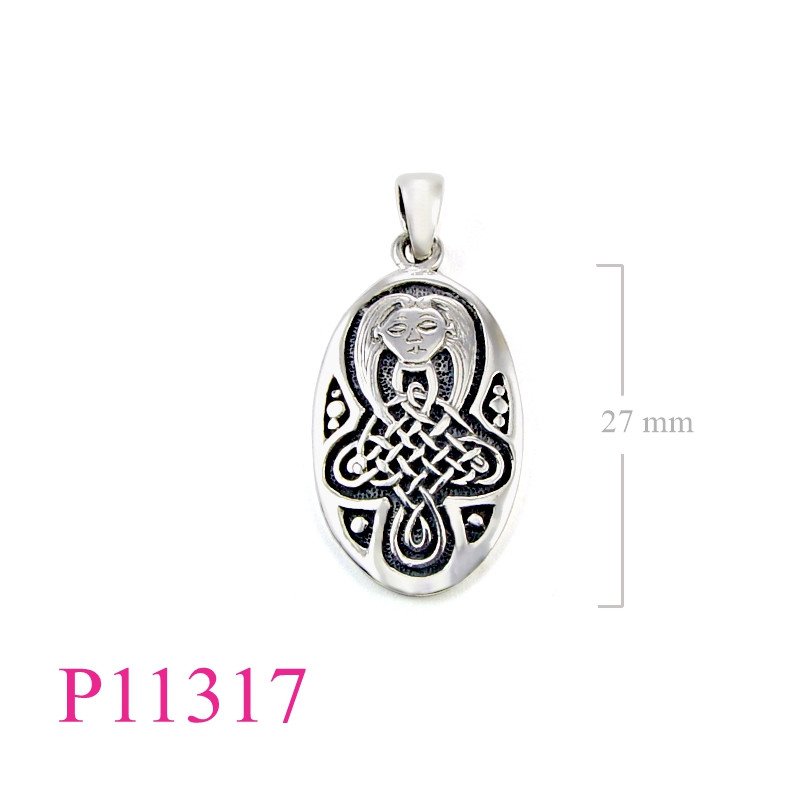 <p>Celtic Pendant, oval celtic lady.</p>