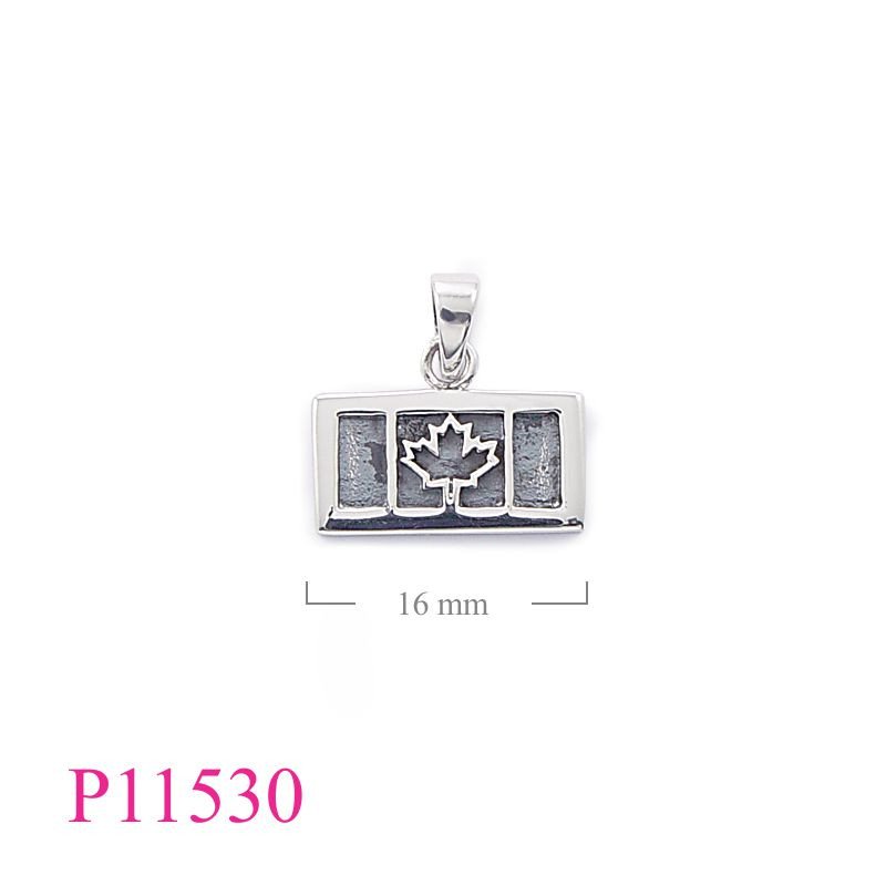 <p>Pendant, Canada flag.</p>
