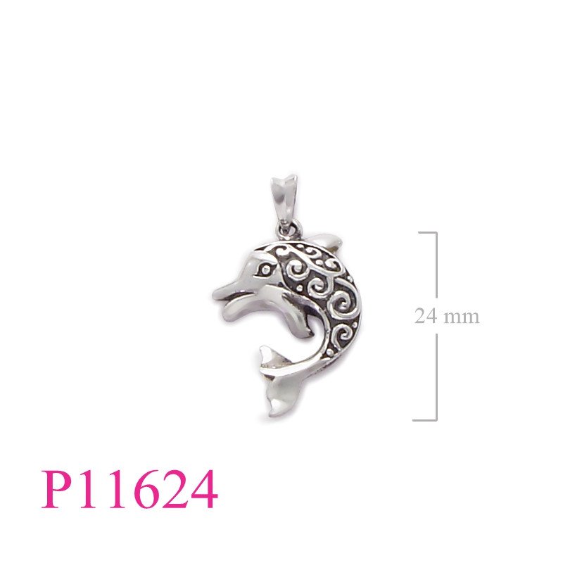<p>Dolphin Pendant, stencil dolphin.</p>