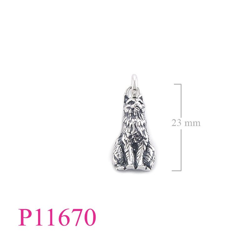 <p>Wolf Pendant, Travel Jewelry Pendant, sitting .</p>