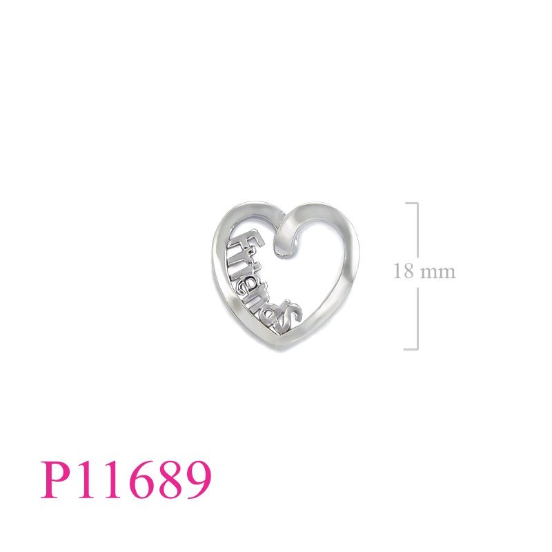 <p>Heart Pendant, heart "Friends".</p>