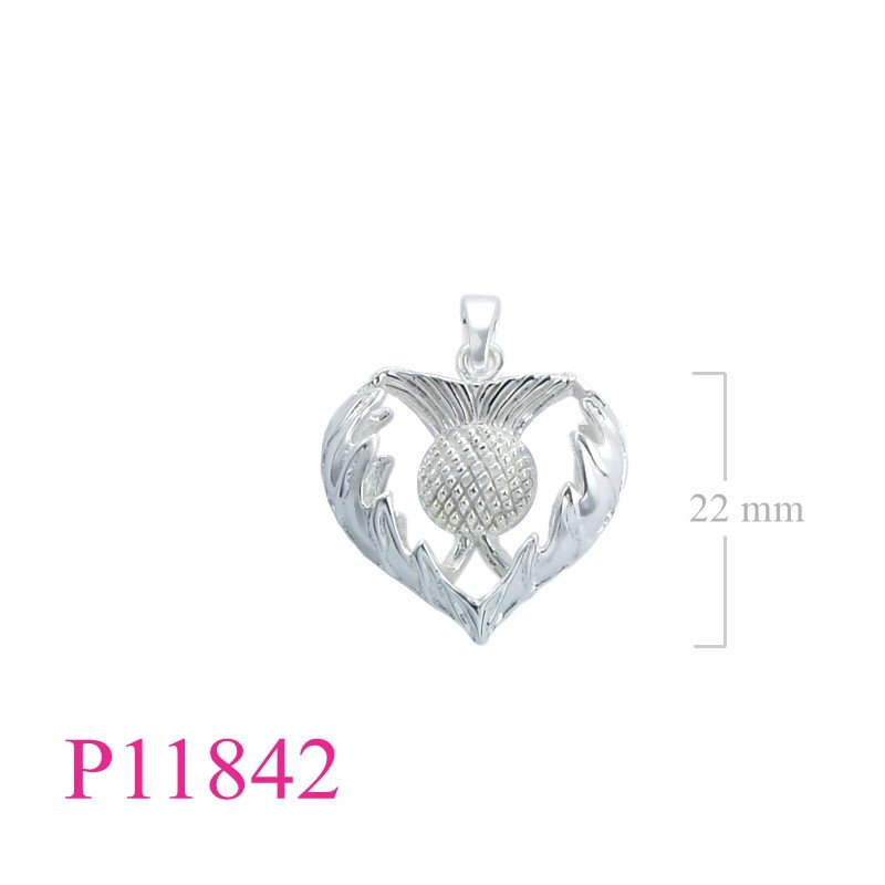 <p>Heart Pendant, Thistle Pendant, 3D Thistle in shape.</p>