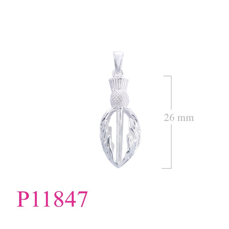 <p>Thistle Pendant, 3D Thistles in drop shape.</p>
