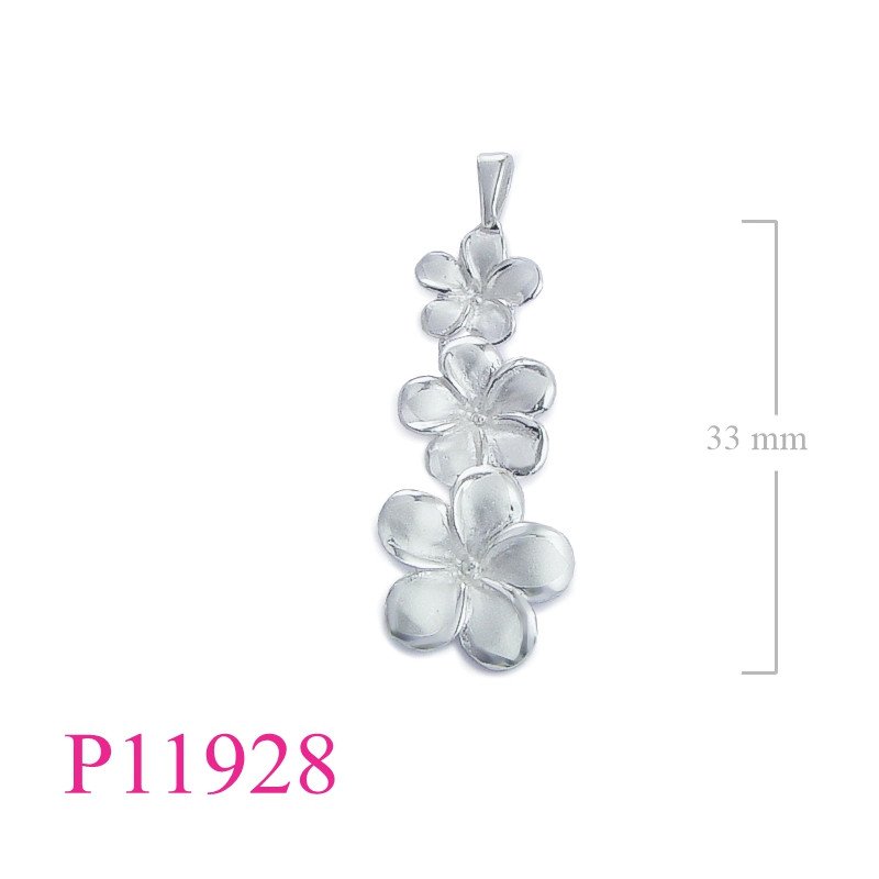 <p>Flower Pendant, 3 sandblast champac flowers.</p>