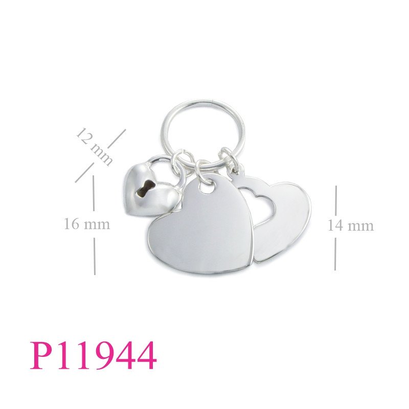 <p>Heart Pendant, Padlock Pendant, Lock Pendant, 2 hearts and padlock.</p>