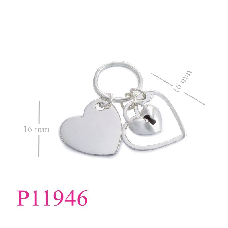 <p>Heart Pendant, Padlock Pendant, Lock Pendant, 2 hearts and padlock.</p>