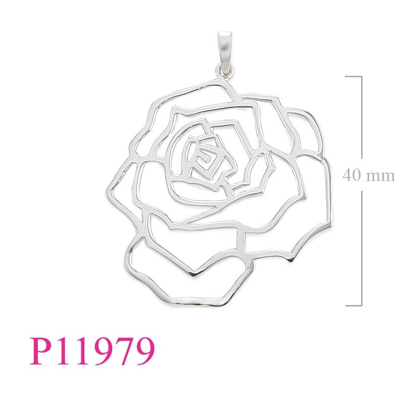 <p>Rose Pendant, stencil rose.</p>