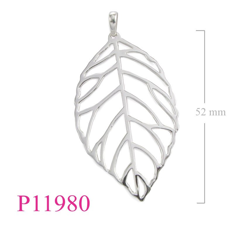 <p>Pendant, stencil leaf.</p>