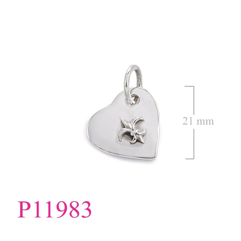 <p>Fleur De Lis Pendant, Heart Pendant, 20mm and Fleur de lis.</p>