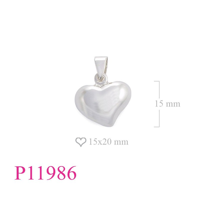 <p>Heart Pendant, 18mm side kick heart.</p>