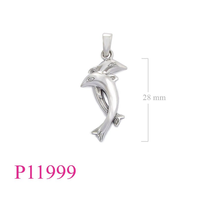 <p>Dolphin Pendant, 2 dolphins.</p>