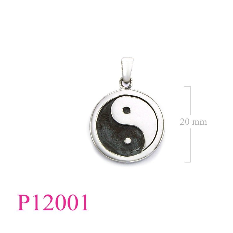 <p>Pendant, 20mm Yin Yang coin.</p>