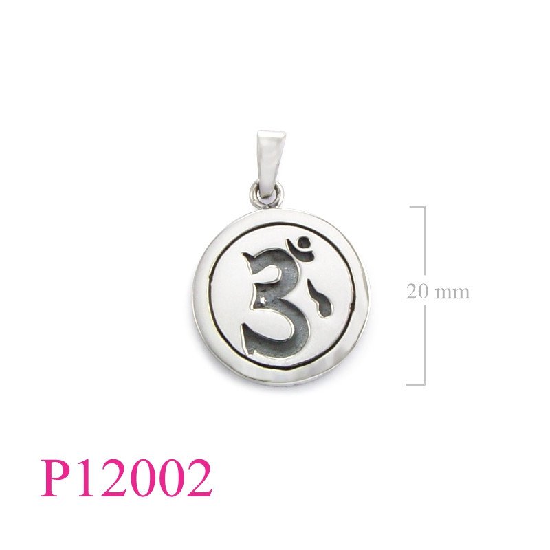 <p>Pendant, round Om.</p>