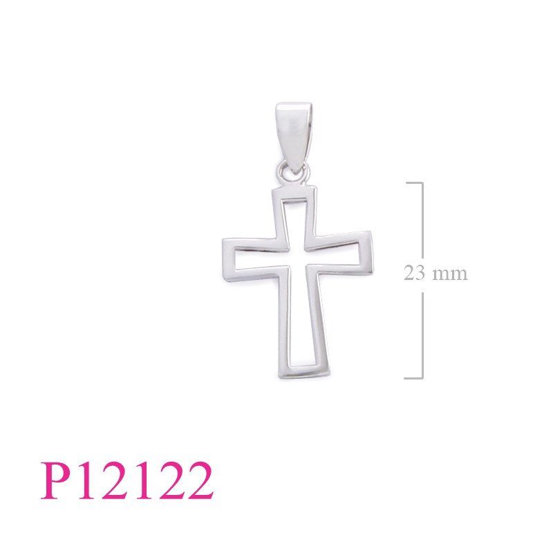 <p>Pendant, 24mm cut out cross.</p>