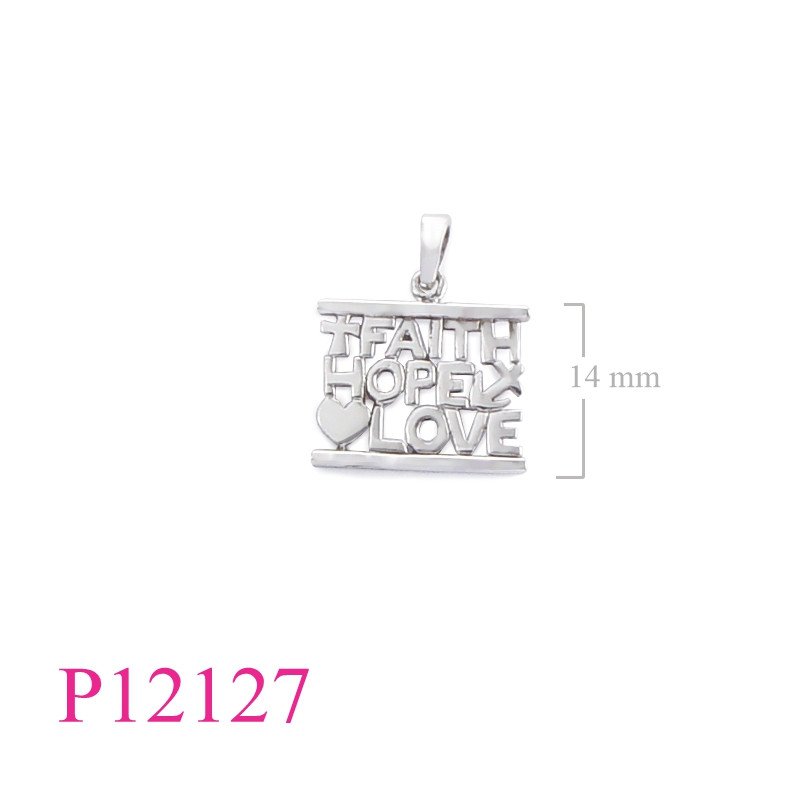 <p>Pendant, FAITH, HOPE, LOVE.</p>