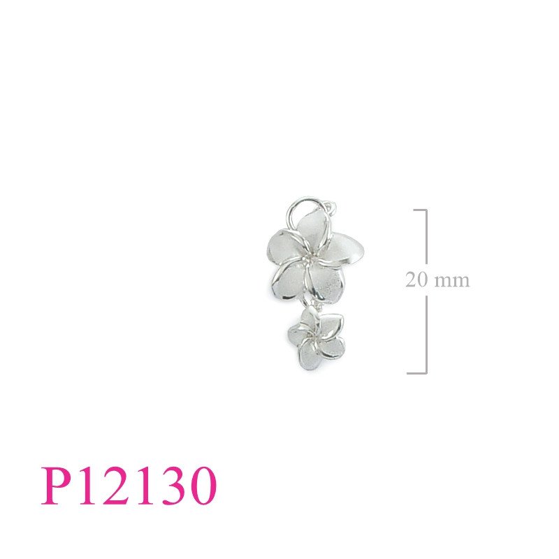 <p>Pendant, 12,8mm sandblast champac flowers.</p>