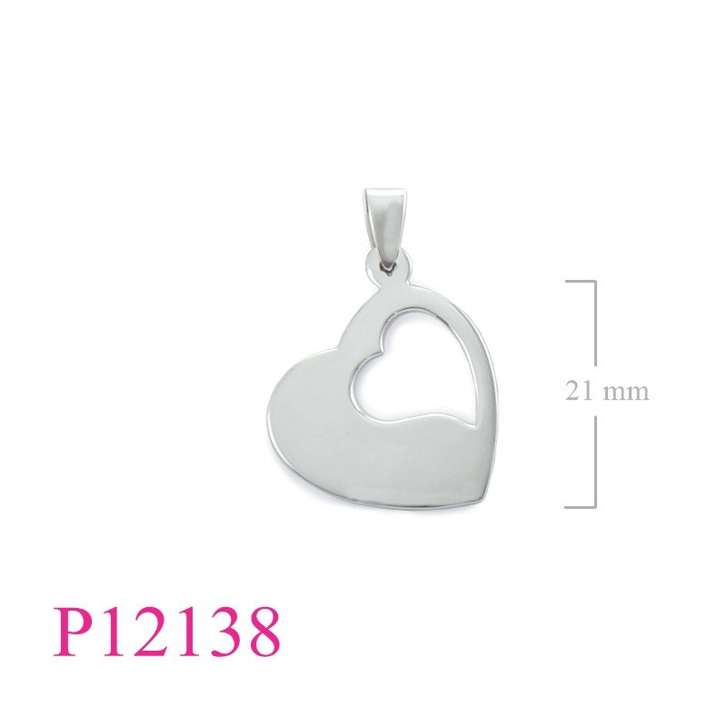 <p>Pendant, cut out heart in heart.</p>