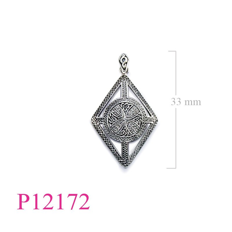 <p>Pendant, diamond shape Celtic.</p>