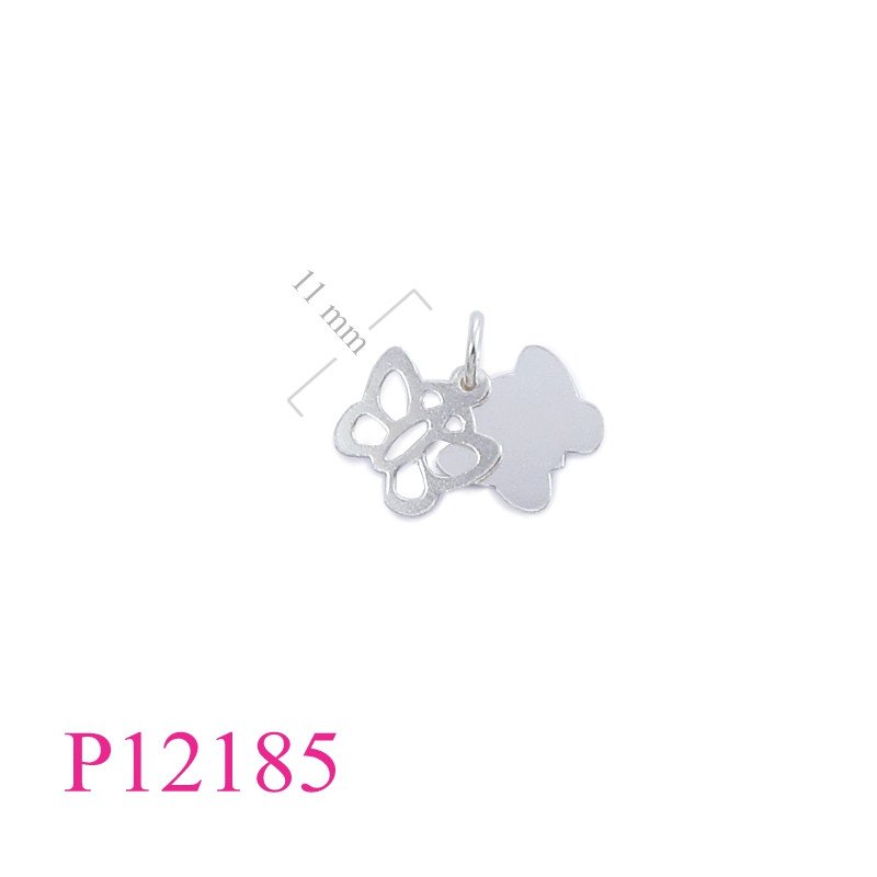 <p>Pendant, 2 pieces butterfly shape.</p>
