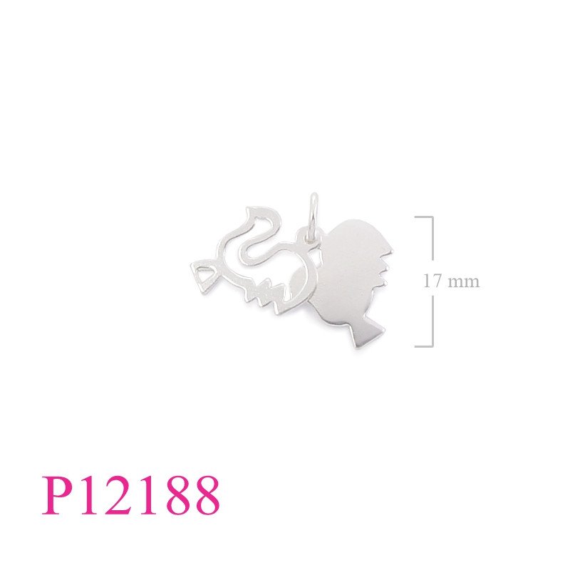 <p>Pendant, 2 pieces rooster shape.</p>