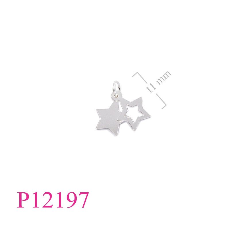 <p>Pendant, 2 pieces star.</p>