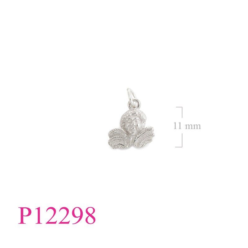 <p>Pendant, cupid head.</p>