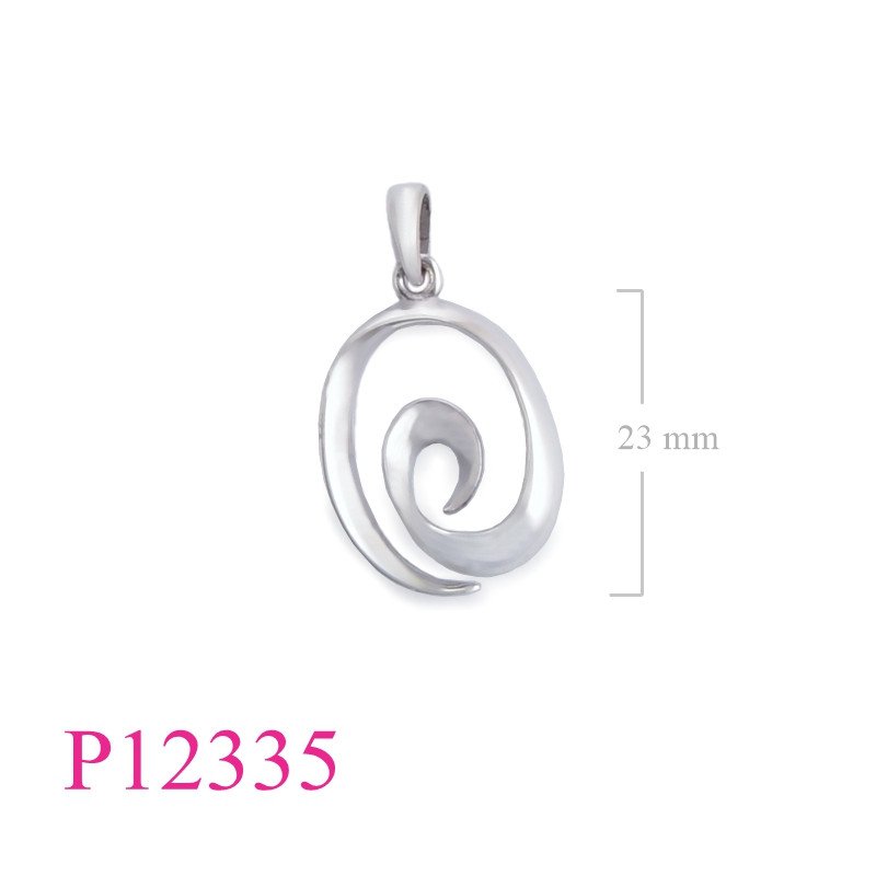 <p>Pendant, swirl oval.</p>