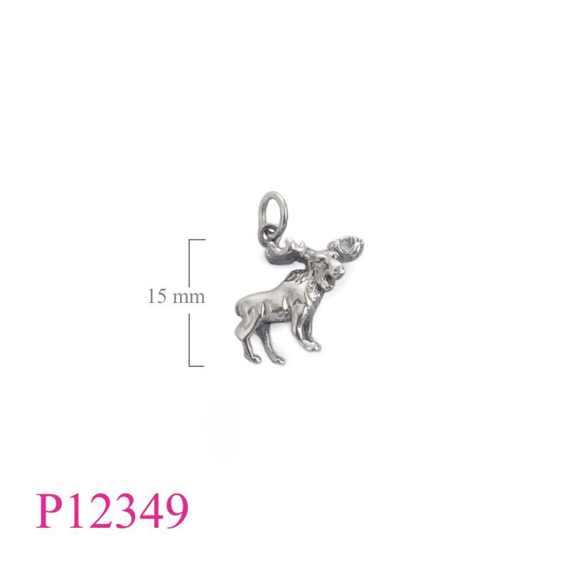 <p>Pendant, laughing moose.</p>