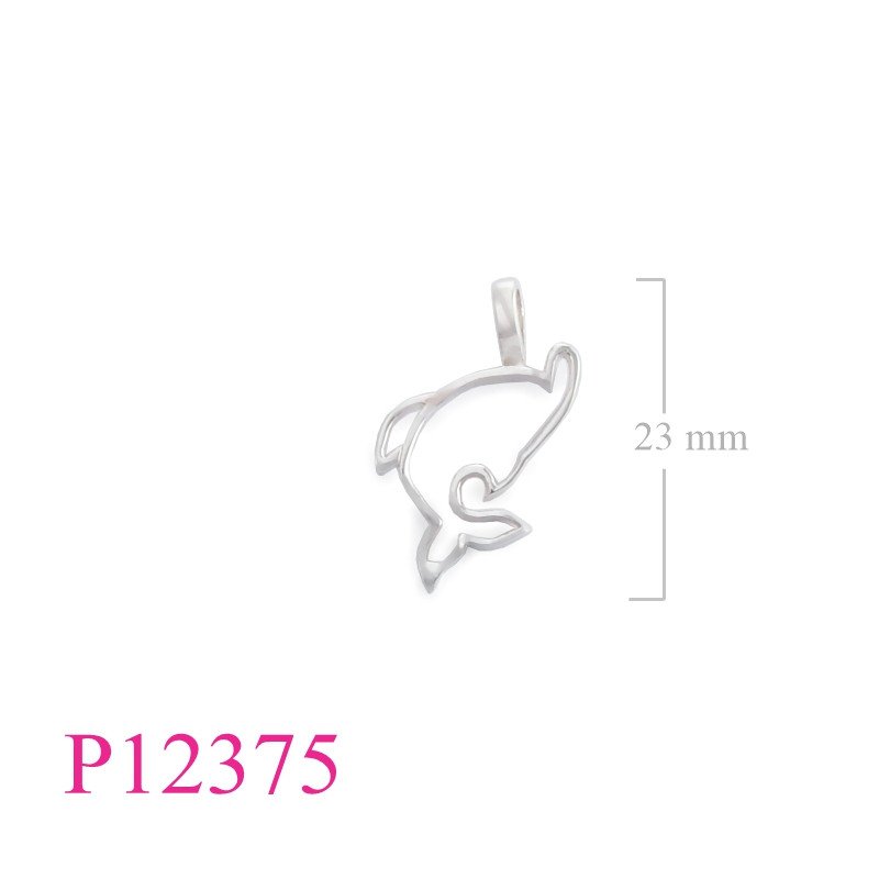 <p>Pendant, cut out line dolphin.</p>
