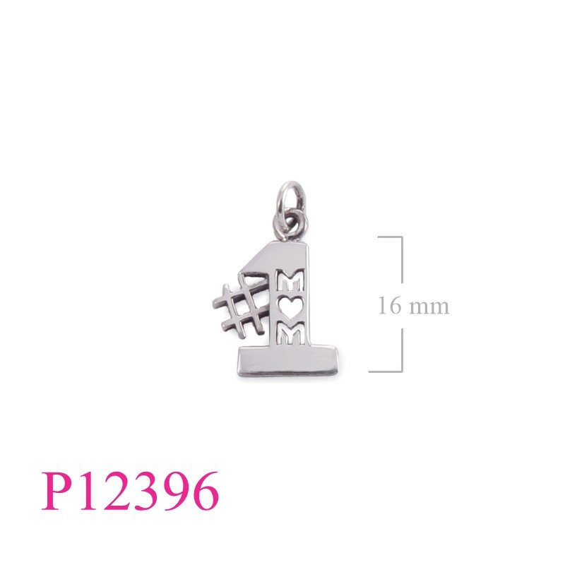 <p>Pendant, "#1 MOM".</p>