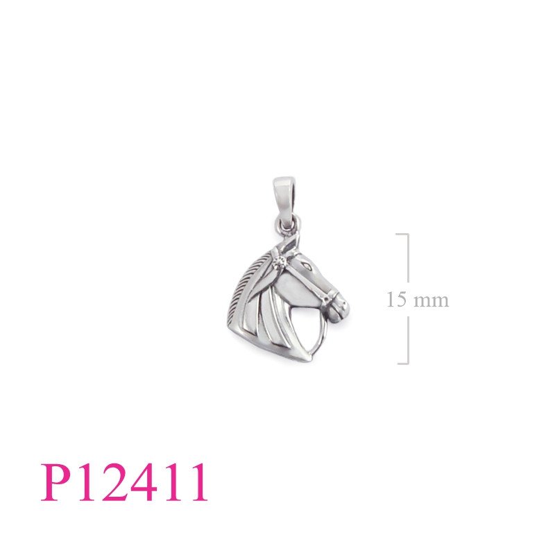 <p>Pendant, horse head.</p>