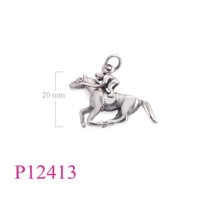<p>Pendant, racing horse.</p>