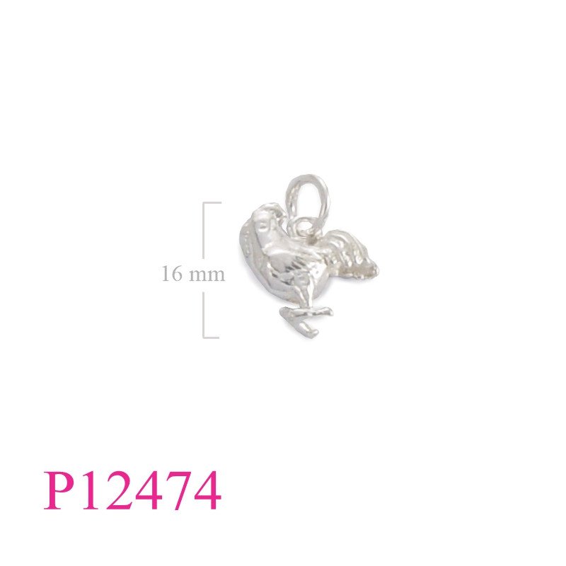 <p>Pendant, 3D rooster.</p>